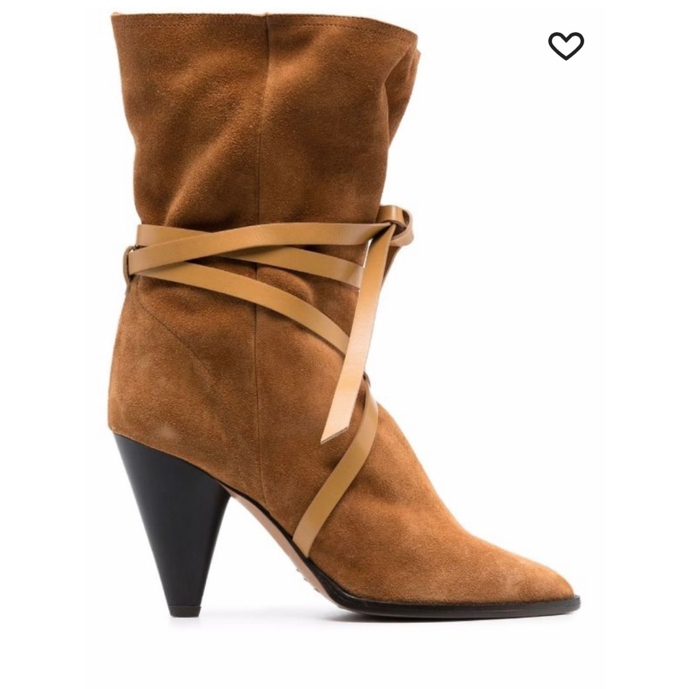 Isabel marant wrap suede booties